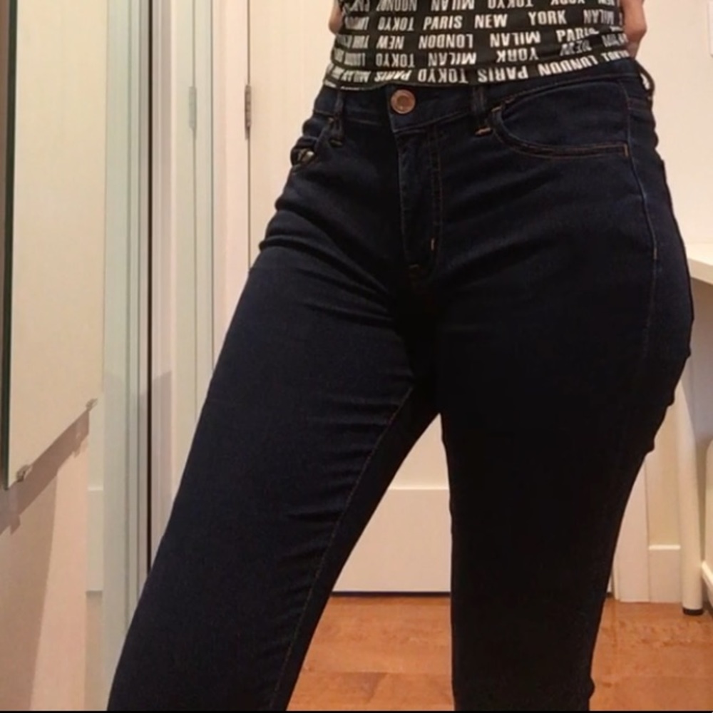 High Rise American Eagle Blue Jeggings